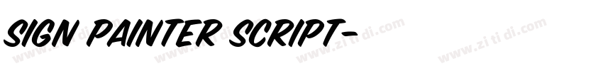 Sign Painter Script字体转换